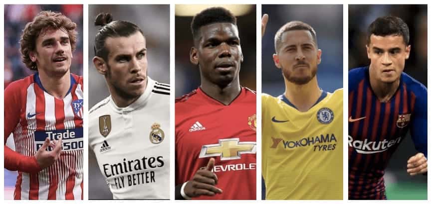 Transfer Talks: Bale, Pogba, Hazard, Coutinho, Griezmann European Leagues Transfer 