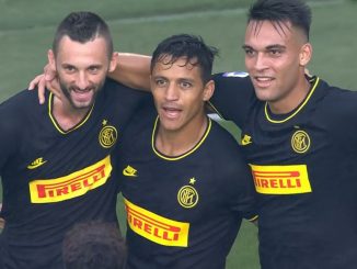 Alex Sanchez celebrating after scoing goal