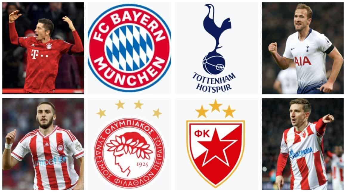 Champions League, Group B Prediction:  Bayern vs  Tottenham,  Olympiacos vs  Crvena Zvezda European Leagues UEFA Champions League 