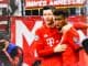Bayern vs. Olympiacos-Robert Lewandowsky celebrating goal
