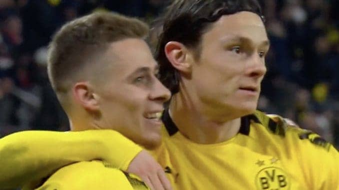 Borussia Dortmund vs Mainz - Thorgan Hazard celebrating after goal