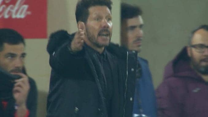 Diego Simeone in the match, Atletico Madrid vs Vilarreal