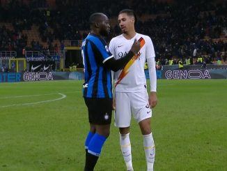 Romelu Lukaku and Smalling after the match, Inter Milan vs Roma