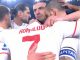 Ronaldo celebrating his goal against Roma with Juventus teammates