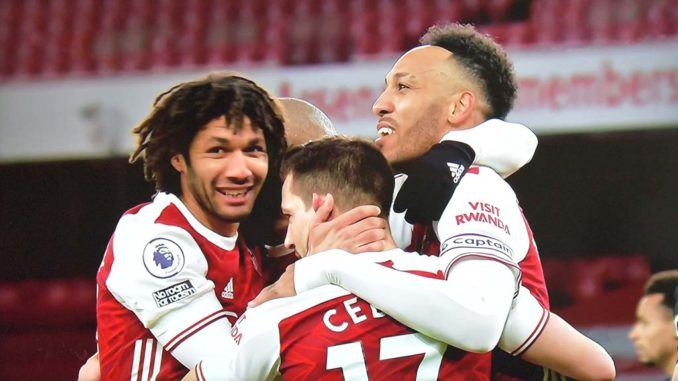 Pierre-Emerick Aubameyang-Mohamed Elneny-Arsenal