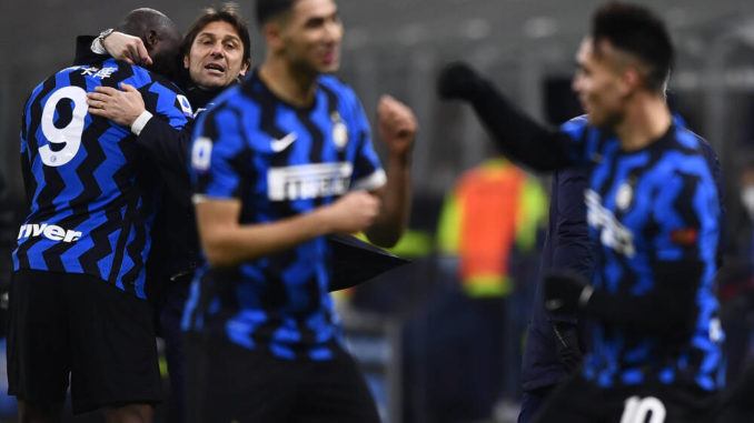 Antonio Conte-Romelu Lukaku-Achraf Hakimi-Lautaro Martinez-Inter Milan