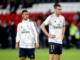 Eden Hazard and Gareth Bale of Real Madrid at Parc des Princes on 18.09.2019