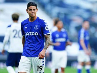 James Rodríguez of Everton against Tottenham Hotspur on 13.09.2020