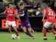 Joel Chianese of Perth Glory-Sam Sutton and Clayton Lewis of Wellington Phoenix-A League
