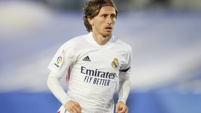 Luka Modric of Real Madrid against Sevilla-La Liga