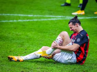 Zlatan Ibrahimovic-AC Milan injured during AC Milan vs Atalanta-Serie A
