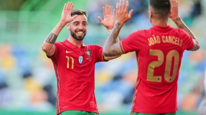 Bruno Fernandes and Joao Cancelo -Portugal