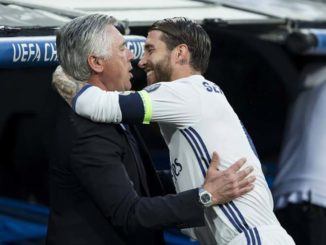 Carlo Ancelotti and Sergio Ramos-Real Madrid