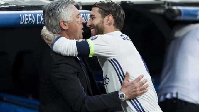 Carlo Ancelotti and Sergio Ramos-Real Madrid