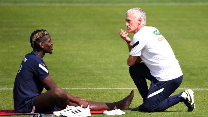France manager Didier Deschamps defended Paul Pogba