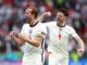 Harry Kane and Declan Rice of England against Germany during Euro 2020