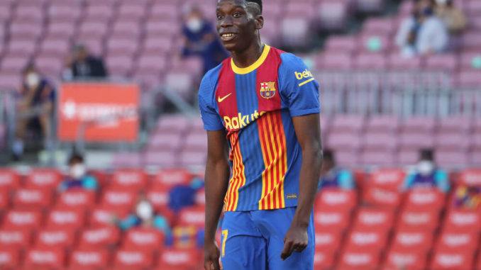 Ilaix Moriba of FC Barcelona against Atletico Madrid