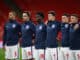Kyle Walker, Jack Grealish, Bukayo Saka, Mason Mount and Phil Foden during the UEFA Nations League match at Wembly Stadium