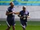 PAUL POGBA and N'GOLO KANTE of France in traning during Euro 2020