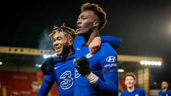 Reece James and Tammy Abraham of Chelsea