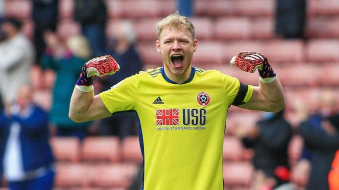 Aaron Ramsdale of Sheffield United against Burnley