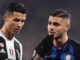 Cristiano Ronaldo of Juventus and Mauro Icardi of Inter Milan