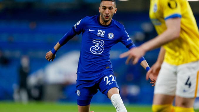 Hakim Ziyech of Chelsea against Brighton