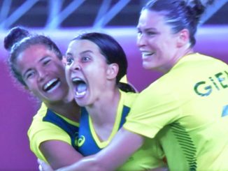 Sam kerr of Australia (Matildas) against Great Britain in Olympics QF