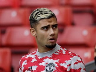 Andreas Pereira of Manchester United, at Old Trafford against Everton