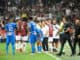 CHRISTOPHE GALTIER of Nice talking to match officials against Marseille-Ligue 1