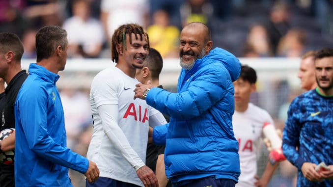 Dele Alli of Spurs & Nuno Esp’rito Santo, Manager of Tottenham Hotspur