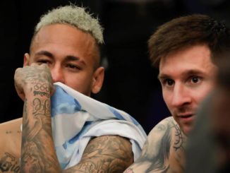 Lionel Messi and Neymar after Copa America 2021 final