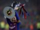 Lionel Messi of Barcelona celebrates with the La Liga trophy-27.04.2019