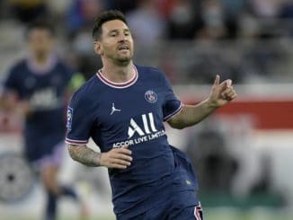 Lionel Messi of PSG against Reims