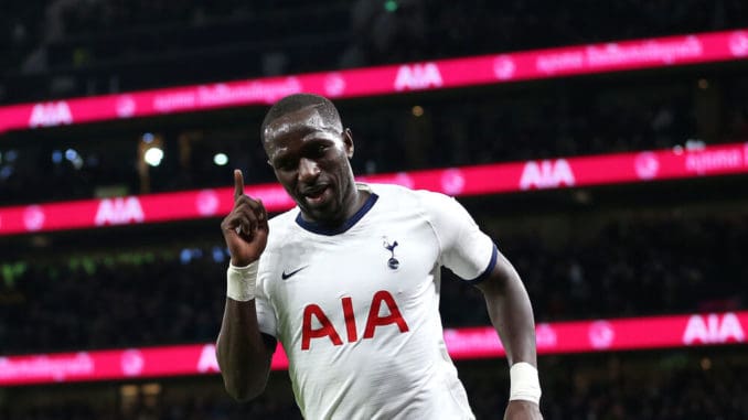 Moussa Sissoko celebrates scoring for Tottenham Hotspur against AFC Bournemouth