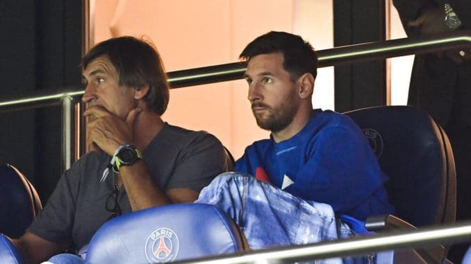 Lionel Messi of PSG against MHSC-Ligue 1