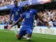 Romelu Lukaku, Chelsea celebrates after scoring the first goal in Premier League match at Stamford Bridge