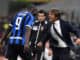 Romelu Lukaku of FC Internazionale celebrates with Antonio Conte coach
