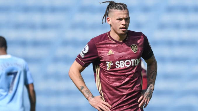 Leeds United midfielder Kalvin Phillips against Manchester City