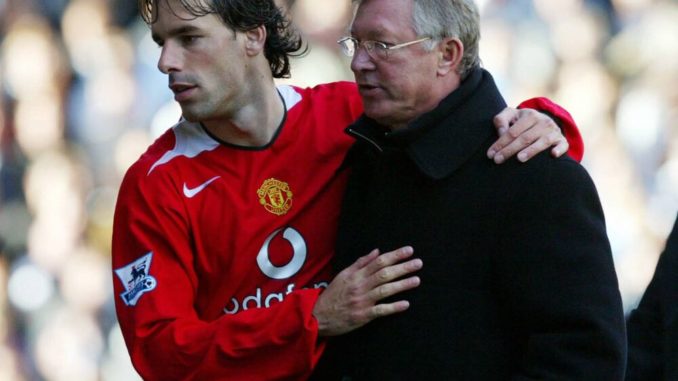 Ruud van Nistelrooy and Sir Alex Ferguson Manchester United