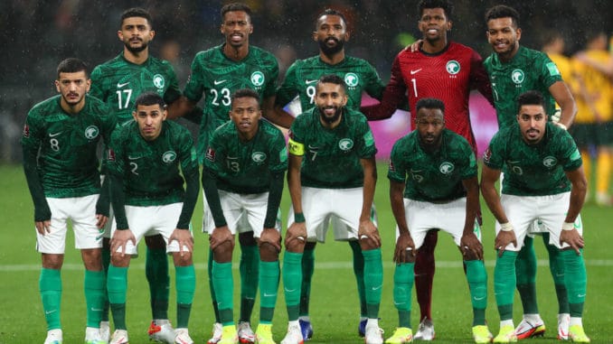 World Cup Football Qualification-Saudi Arabia line up