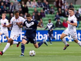 Jacob Brimmer of Melbourne Victory against Perth Glory