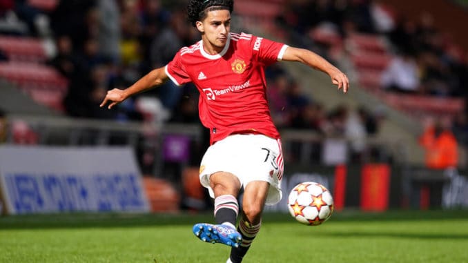 Zidane Iqbal of Manchester United, ManU against Villarreal