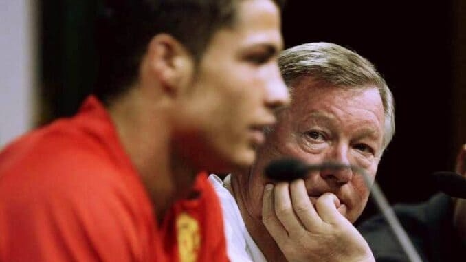 Trainer Sir Alex Ferguson and Cristiano Ronaldo